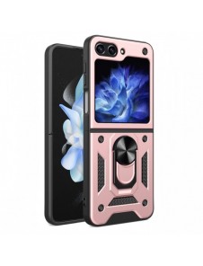 Hybrid Armor Camshield-fodral för Z Flip 5 5G med kameraskydd - Rosa
