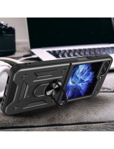 Hybrid Armor Camshield-fodral för Z Flip 5 5G med kameraskydd - Rosa