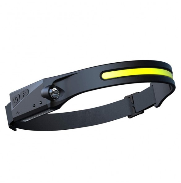 LED pannlampa med IPX4 rörelsesensor USB-C 1200 mAh - svart