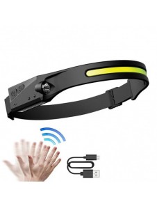 LED pannlampa med IPX4 rörelsesensor USB-C 1200 mAh - svart