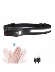 LED pannlampa med IPX4 rörelsesensor USB-C 1200 mAh - svart
