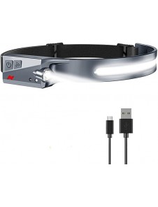 LED pannlampa med IPX4 rörelsesensor USB-C 1200 mAh - svart