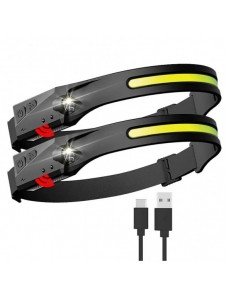 LED pannlampa med IPX4 rörelsesensor USB-C 1200 mAh - svart
