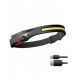 LED pannlampa med IPX4 rörelsesensor USB-C 1200 mAh - svart