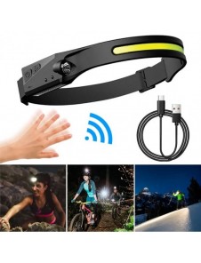 LED pannlampa med IPX4 rörelsesensor USB-C 1200 mAh - svart