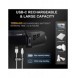 LED pannlampa med IPX4 rörelsesensor USB-C 1200 mAh - svart