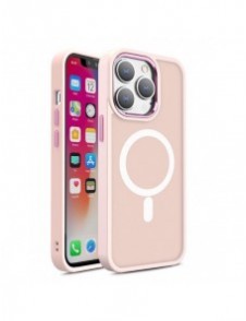 Magnetic Color Matte Fodral till iPhone 15 - rosa