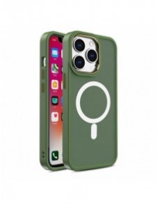 Magnetic Color Matte Fodral till iPhone 15 - grön