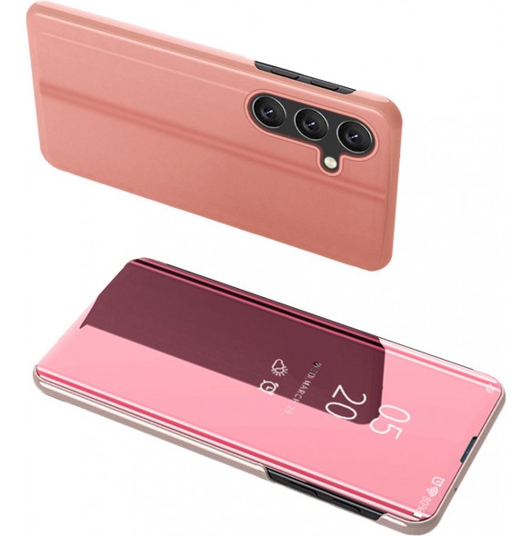Hard Flip Fodral till Samsung Galaxy A25 Clear View Fodral - Rosa