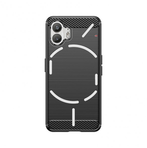 Carbon Case silikonfodral till Nothing Phone 2 - svart