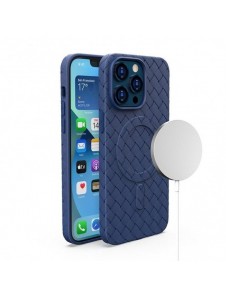 MagSafe Woven Fodral till iPhone 14 - marinblå