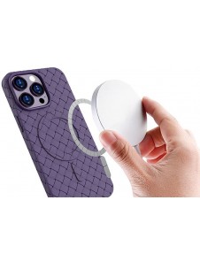 MagSafe Woven Fodral till iPhone 14 - marinblå