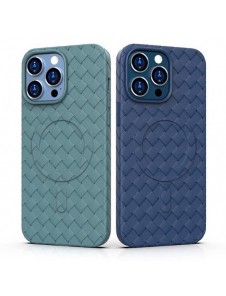 MagSafe Woven Fodral till iPhone 14 - marinblå