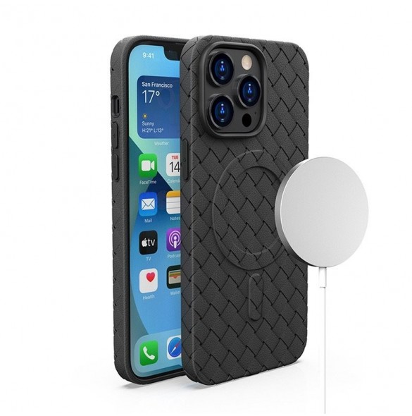 MagSafe Woven Fodral till iPhone 14 Pro - svart