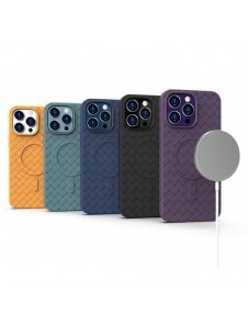 MagSafe Woven Fodral till iPhone 14 Pro Max - marinblå