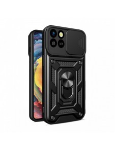 Hybrid Armor Camshield fodral till Infinix Smart 6 HD med kameraskydd - svart