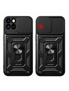 Hybrid Armor Camshield fodral till Infinix Smart 6 HD med kameraskydd - svart