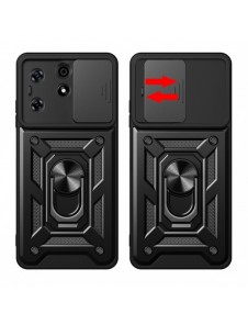 Hybrid Armor Camshield fodral till Tecno Spark 10 med kameraskydd - svart