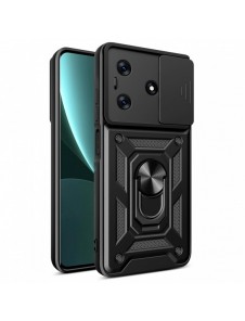 Hybrid Armor Camshield-fodral till Tecno Spark 10 Pro med kameraskydd - svart