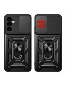 Hybrid Armor Camshield fodral till Samsung M34 med kameraskydd - svart