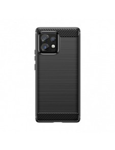 Carbon Case silikonfodral till Motorola Edge 40 Pro - svart