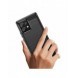 Carbon Case silikonfodral till Motorola Edge 40 Pro - svart