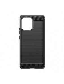 Carbon Case silikonfodral till Motorola Edge 40 Pro - svart