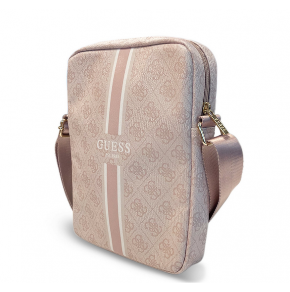 Guess PU 4G Printed Stripes Tablet Bag 10" Rosa