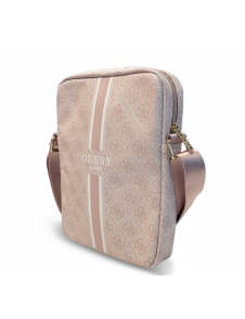 Guess PU 4G Printed Stripes Tablet Bag 10" Rosa