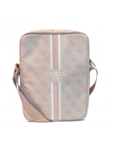 Guess PU 4G Printed Stripes Tablet Bag 10" Rosa