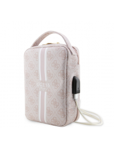 Guess PU 4G Printed Stripes Travel Universal Bag Pink