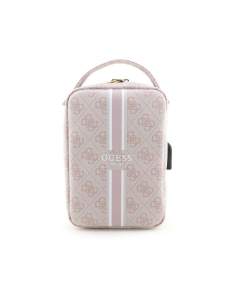 Guess PU 4G Printed Stripes Travel Universal Bag Pink