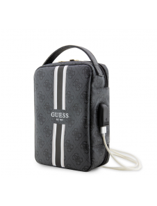 Guess PU 4G Printed Stripes Travel Universalväska Svart