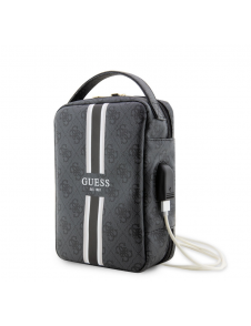 Guess PU 4G Printed Stripes Travel Universalväska Svart