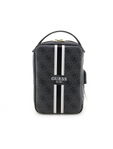 Guess PU 4G Printed Stripes Travel Universalväska Svart