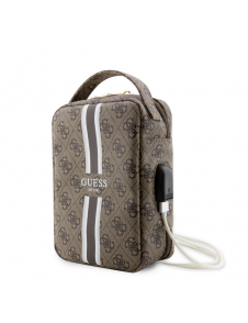 Guess PU 4G Printed Stripes Travel Universal Bag Brun