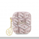Airpods 1/2 Guess - Airpods-fodral Pu G Kub Och Guld Metalllogo Klassisk Med Charm - Rosa