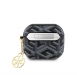 Airpods 3 Guess - Airpods-fodral Pu G Kub Och Guld Metalllogo Klassisk Med Charm - Svart