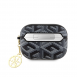 Airpods Pro Guess - Airpods-fodral Pu G Kub Och Guld Metalllogo Klassisk Med Charm - Svart