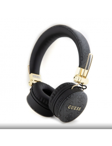 Guess - Bluetooth-hörrtelefon Ljud 4g Pu-läder Med Metalllogo - Svart