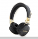 Guess - Bluetooth-hörrtelefon Ljud 4g Pu-läder Med Metalllogo - Svart