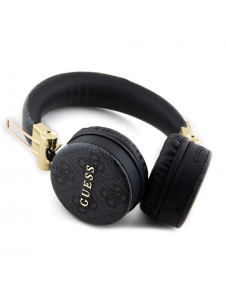 Guess - Bluetooth-hörrtelefon Ljud 4g Pu-läder Med Metalllogo - Svart