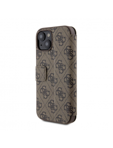 Iphone 15 Guess - Pu Läder 4g Foliofodral Big Metal Logo - Brunt
