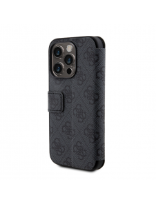 Iphone 15 Pro Guess - Pu Läder 4g Foliofodral Big Metal Logo - Grå