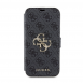 Iphone 15 Plus Guess - Pu Läder 4g Folio Fodral Big Metal Logo - Grå