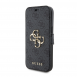 Iphone 15 Guess - Pu Läder 4g Folio Fodral Big Metal Logo - Grå
