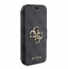 Iphone 15 Guess - Pu Läder 4g Folio Fodral Big Metal Logo - Grå