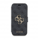 Iphone 15 Guess - Pu Läder 4g Folio Fodral Big Metal Logo - Grå