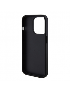 Iphone 15 Pro Max Guess - Grip Ställfodral Pu Gcube Metal Script Logo - Svart