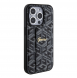 Iphone 15 Pro Max Guess - Grip Ställfodral Pu Gcube Metal Script Logo - Svart